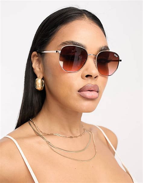 round sunglasses quay|quay round sunglasses in gold.